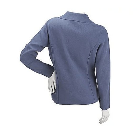 M By Marc Bouwer For QVC Asymmetrical Zip Front Sweater Jacket XS - Picture 2 of 3